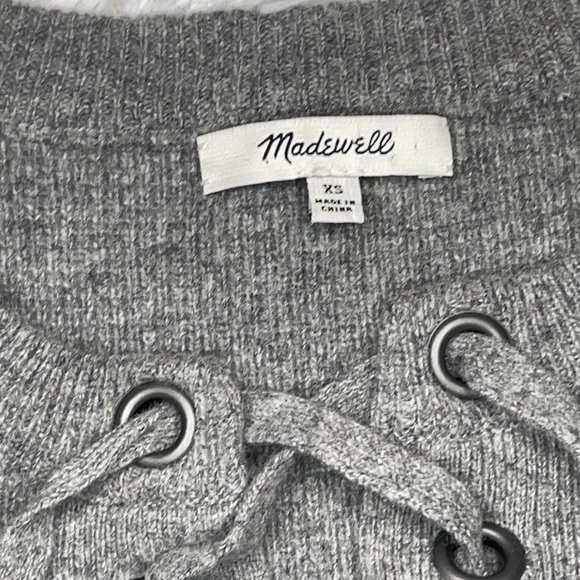 Madewell Lace-Up Pullover Sweater - Picture 9 of 14